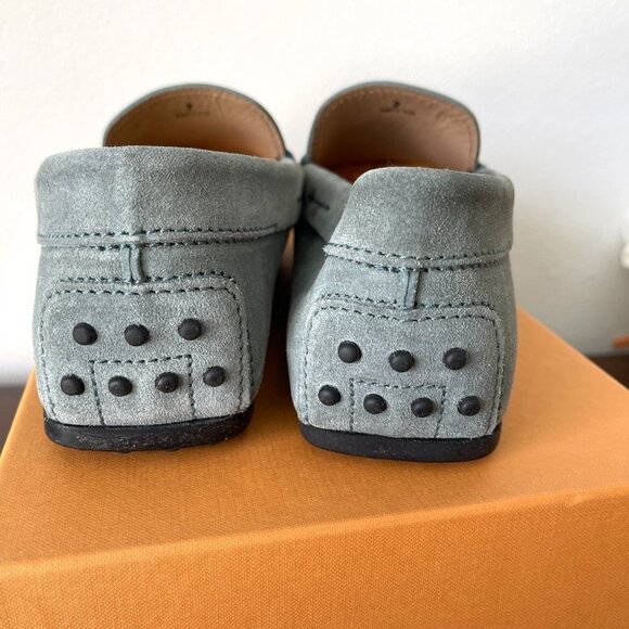 Tod's Men's Blue Suede Penny Loafer Shoes, XXM0LR00011RE0B211 - Picture 10 of 11